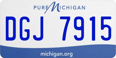 MI license plate DGJ7915