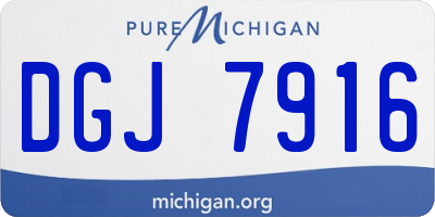 MI license plate DGJ7916