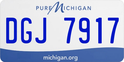 MI license plate DGJ7917
