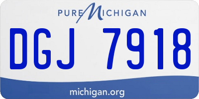 MI license plate DGJ7918