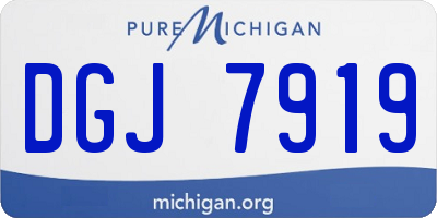 MI license plate DGJ7919