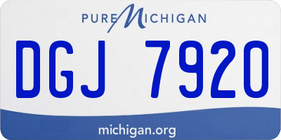 MI license plate DGJ7920