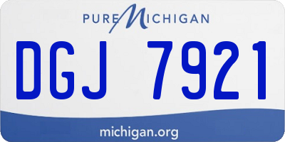 MI license plate DGJ7921