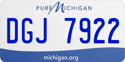 MI license plate DGJ7922