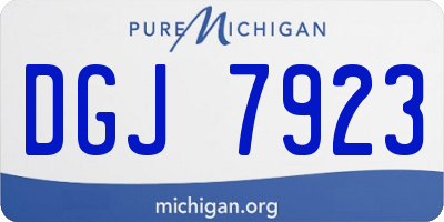 MI license plate DGJ7923