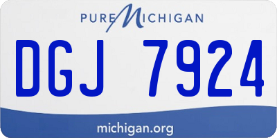 MI license plate DGJ7924
