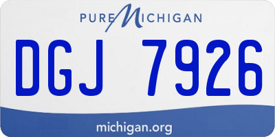 MI license plate DGJ7926