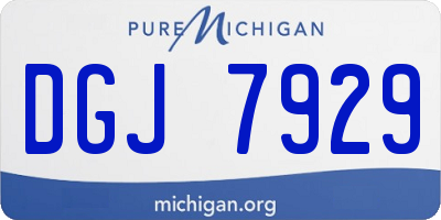 MI license plate DGJ7929
