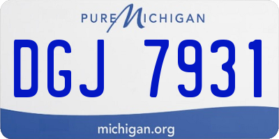 MI license plate DGJ7931