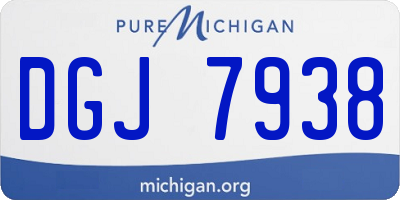 MI license plate DGJ7938