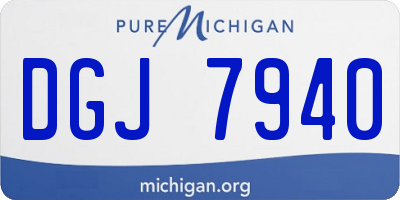 MI license plate DGJ7940