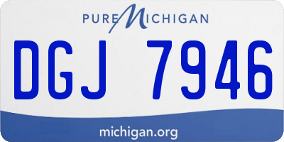 MI license plate DGJ7946