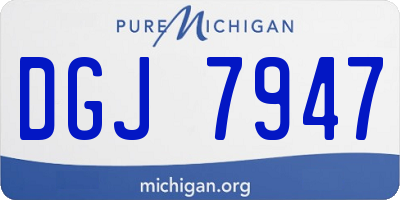 MI license plate DGJ7947