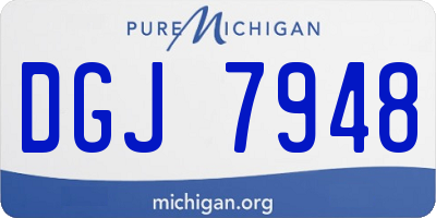 MI license plate DGJ7948