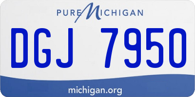 MI license plate DGJ7950