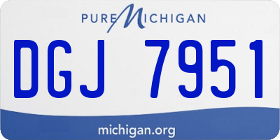 MI license plate DGJ7951