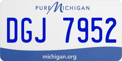 MI license plate DGJ7952