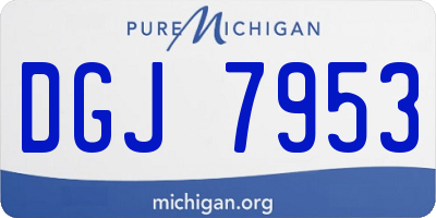 MI license plate DGJ7953
