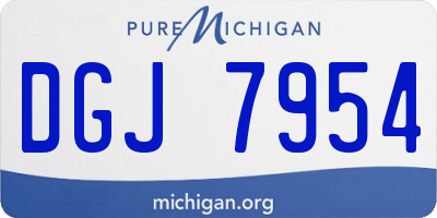 MI license plate DGJ7954