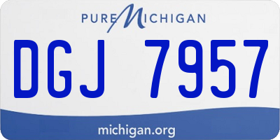 MI license plate DGJ7957