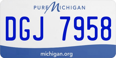 MI license plate DGJ7958