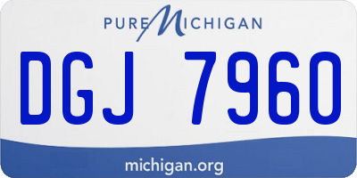 MI license plate DGJ7960