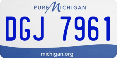 MI license plate DGJ7961