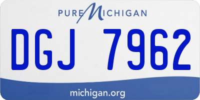 MI license plate DGJ7962