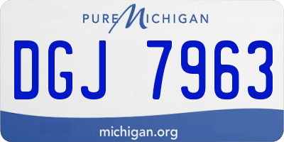 MI license plate DGJ7963