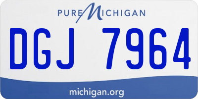 MI license plate DGJ7964