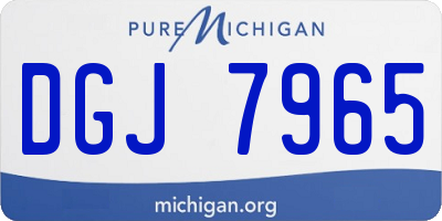 MI license plate DGJ7965