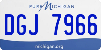 MI license plate DGJ7966