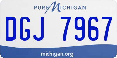 MI license plate DGJ7967