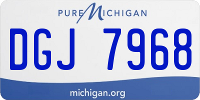 MI license plate DGJ7968