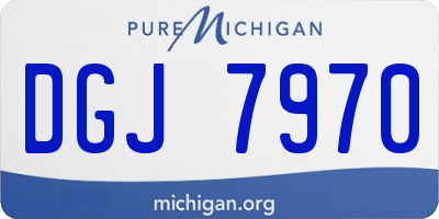 MI license plate DGJ7970