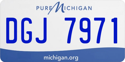 MI license plate DGJ7971
