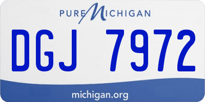 MI license plate DGJ7972