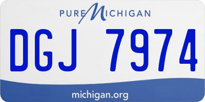 MI license plate DGJ7974