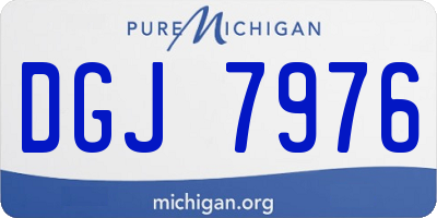 MI license plate DGJ7976