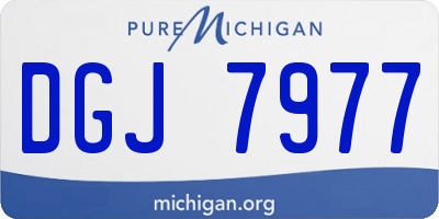 MI license plate DGJ7977