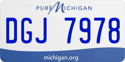 MI license plate DGJ7978