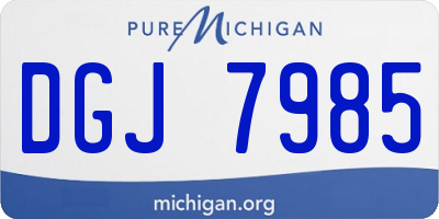 MI license plate DGJ7985