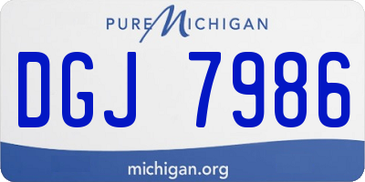 MI license plate DGJ7986