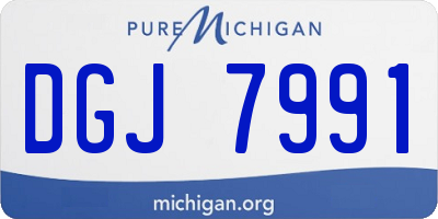MI license plate DGJ7991