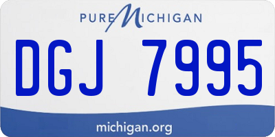 MI license plate DGJ7995