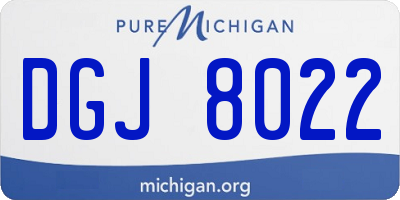 MI license plate DGJ8022