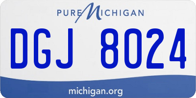 MI license plate DGJ8024