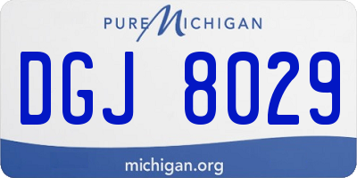 MI license plate DGJ8029