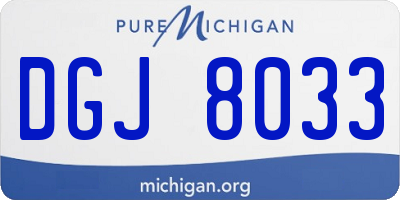MI license plate DGJ8033