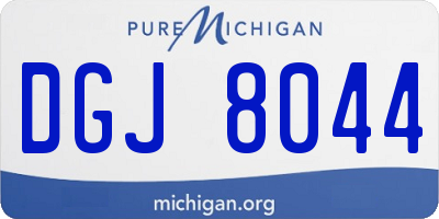 MI license plate DGJ8044